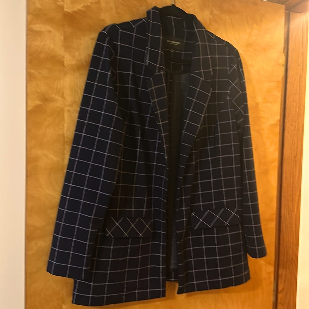Liverpool navy Blue Plaid Jacket